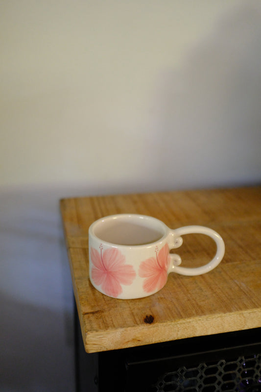 Hibiscus Swirl Handle | Deep Pink