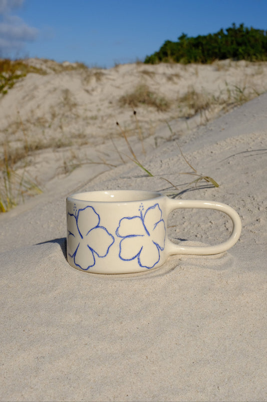 Hibiscus Straight Handle | Blue Pencil